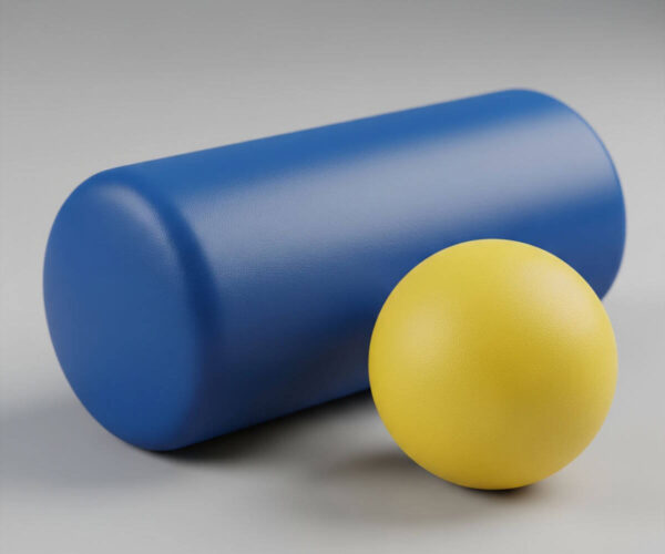 Pilatesrulla ja hierontapallo setti